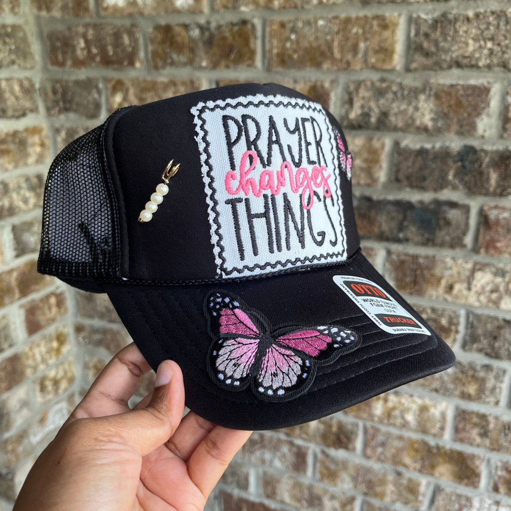 Prayer Changes Things Trucker Hat: Christian Faith Apparel