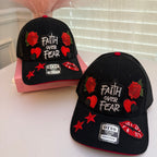 Black & Red “Faith Over Fear” Hat