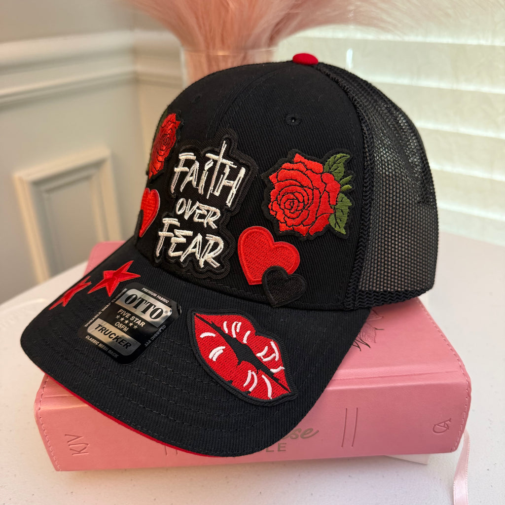 Black & Red “Faith Over Fear” Hat