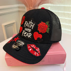 Black & Red “Faith Over Fear” Hat