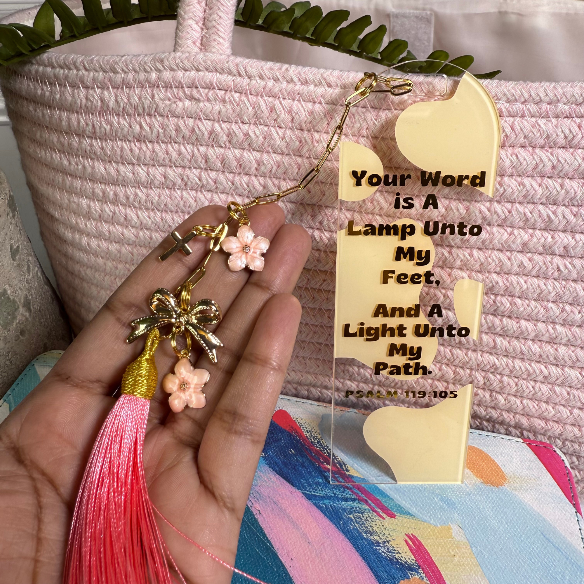 Acrylic Scripture Bible Bookmark, Psalm 119:105
