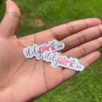 Holy Girl Era Holographic Stickers - Christian Waterproof Decals (Set of 2)