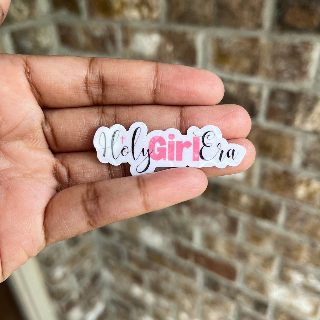 Holy Girl Era Holographic Stickers - Christian Waterproof Decals (Set of 2)