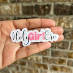 Holy Girl Era Holographic Sticker: Waterproof Christian Decal