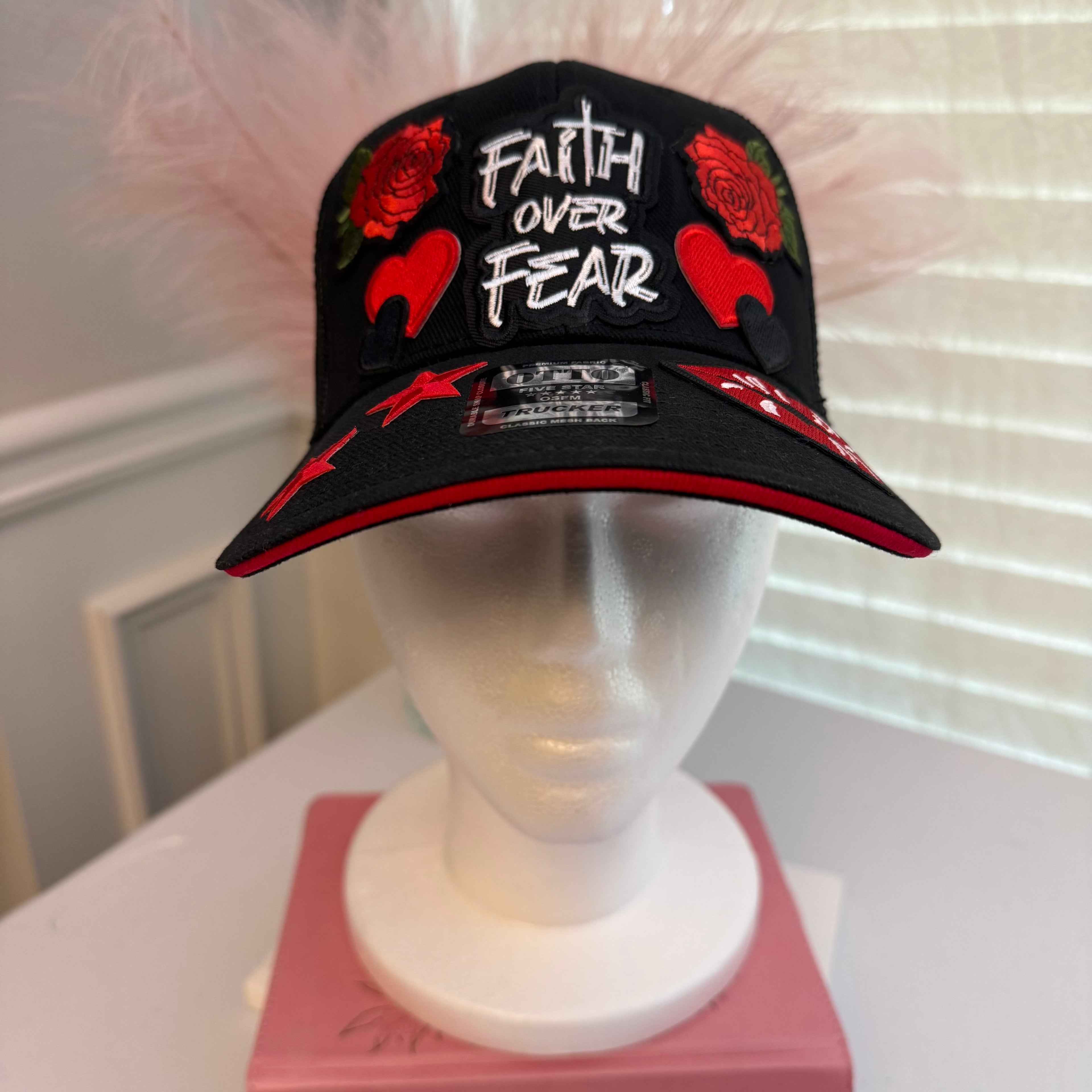 Black & Red “Faith Over Fear” Hat