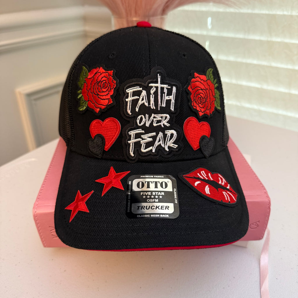 Black & Red “Faith Over Fear” Hat