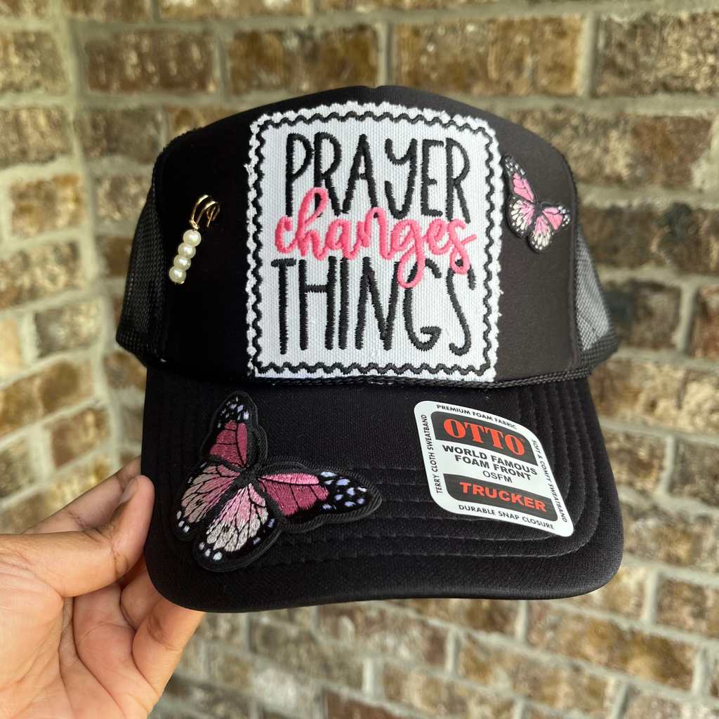 Prayer Changes Things Trucker Hat: Christian Faith Apparel
