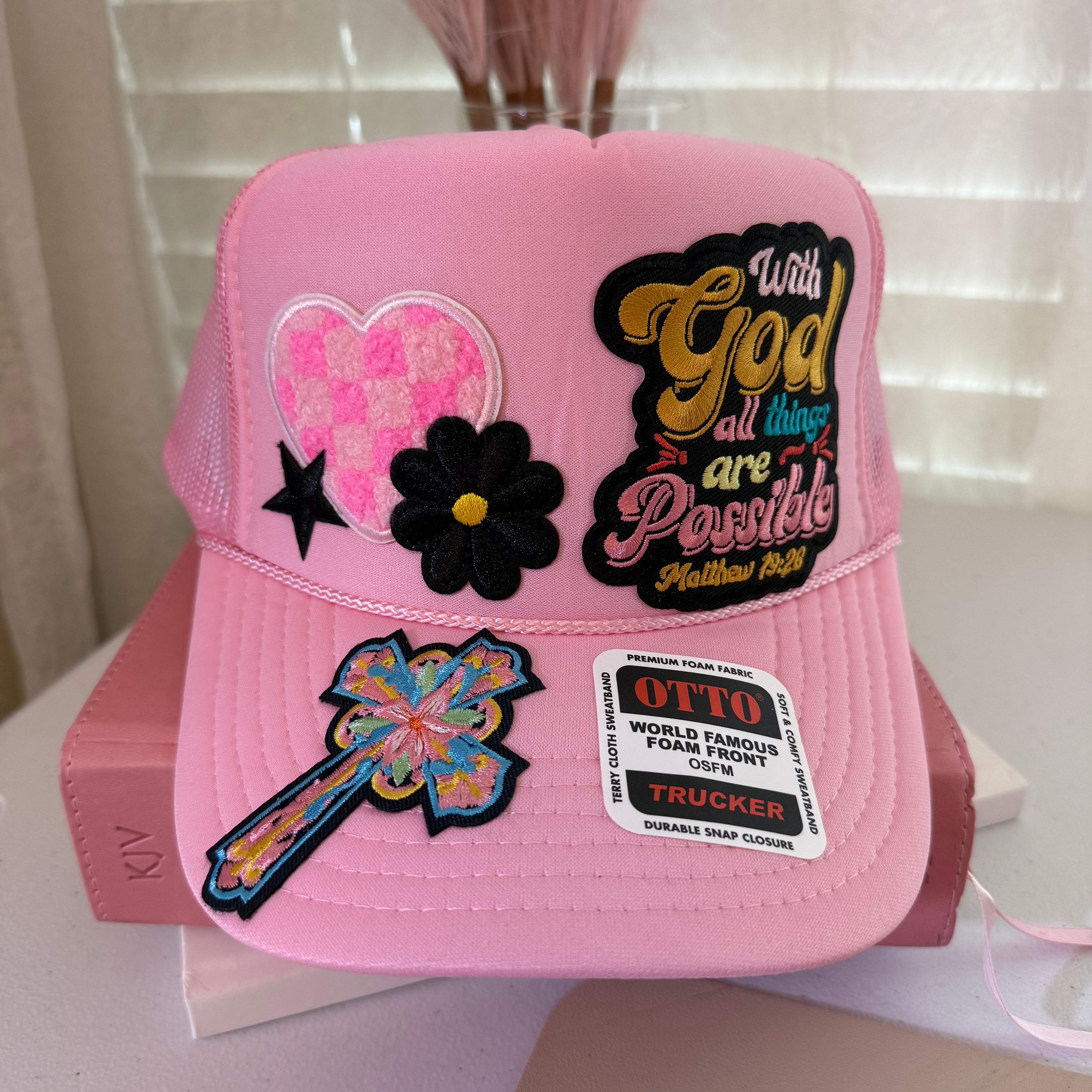 Pink “With God All Things Are Possible” Hat