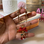 Gold Jumbo PomPom Paper Clip Bookmarks, Binder Charms