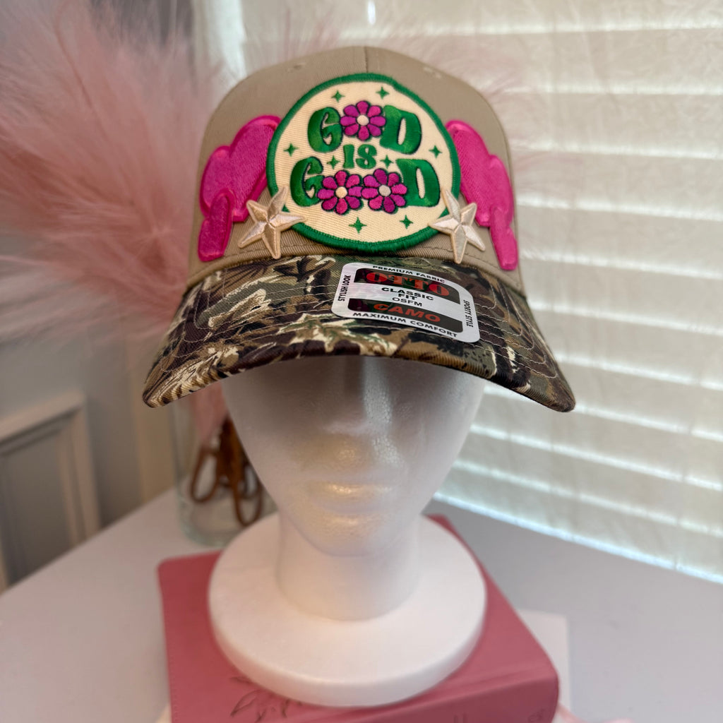 “G🌸D Is G🌸🌸D” Camo Hat