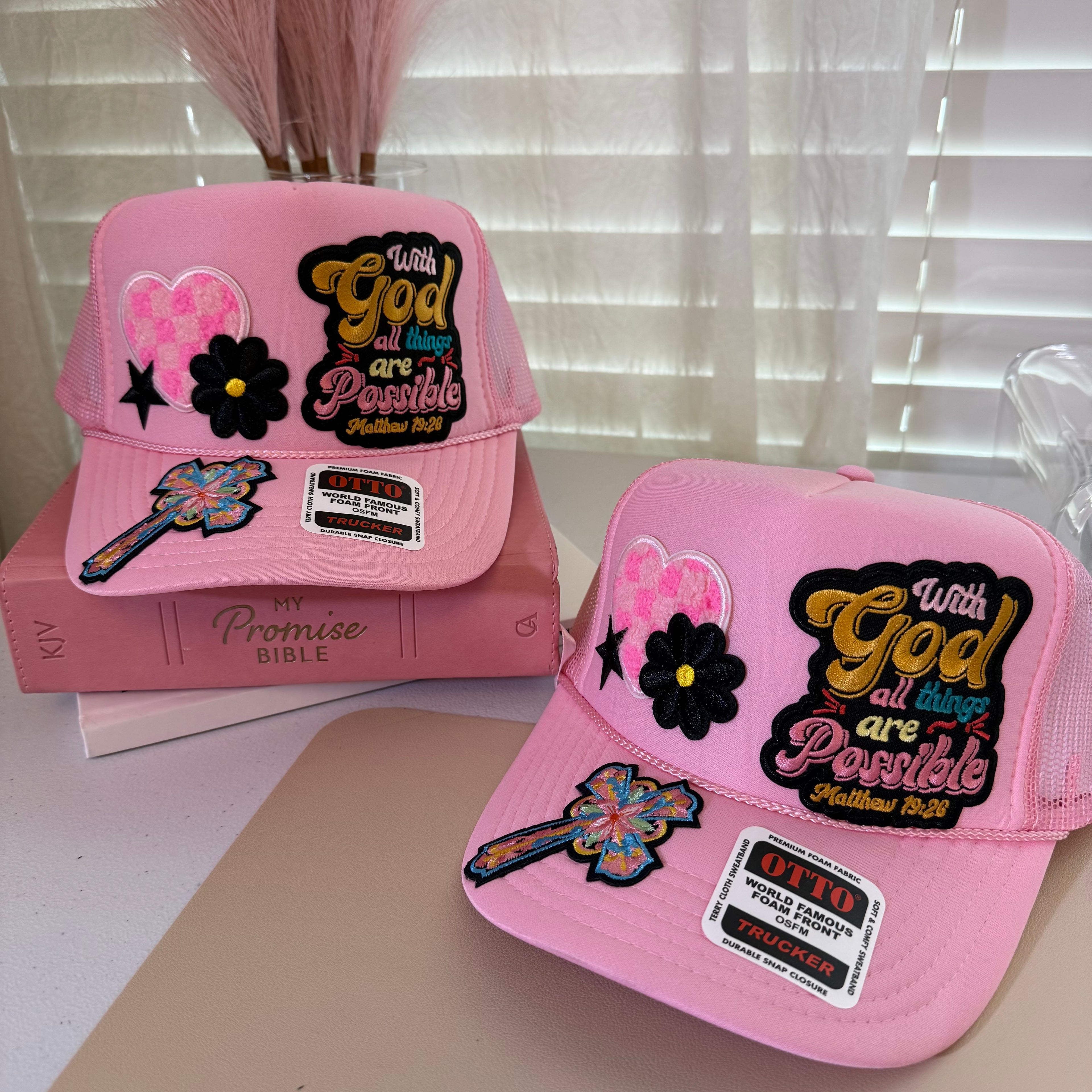 Pink “With God All Things Are Possible” Hat