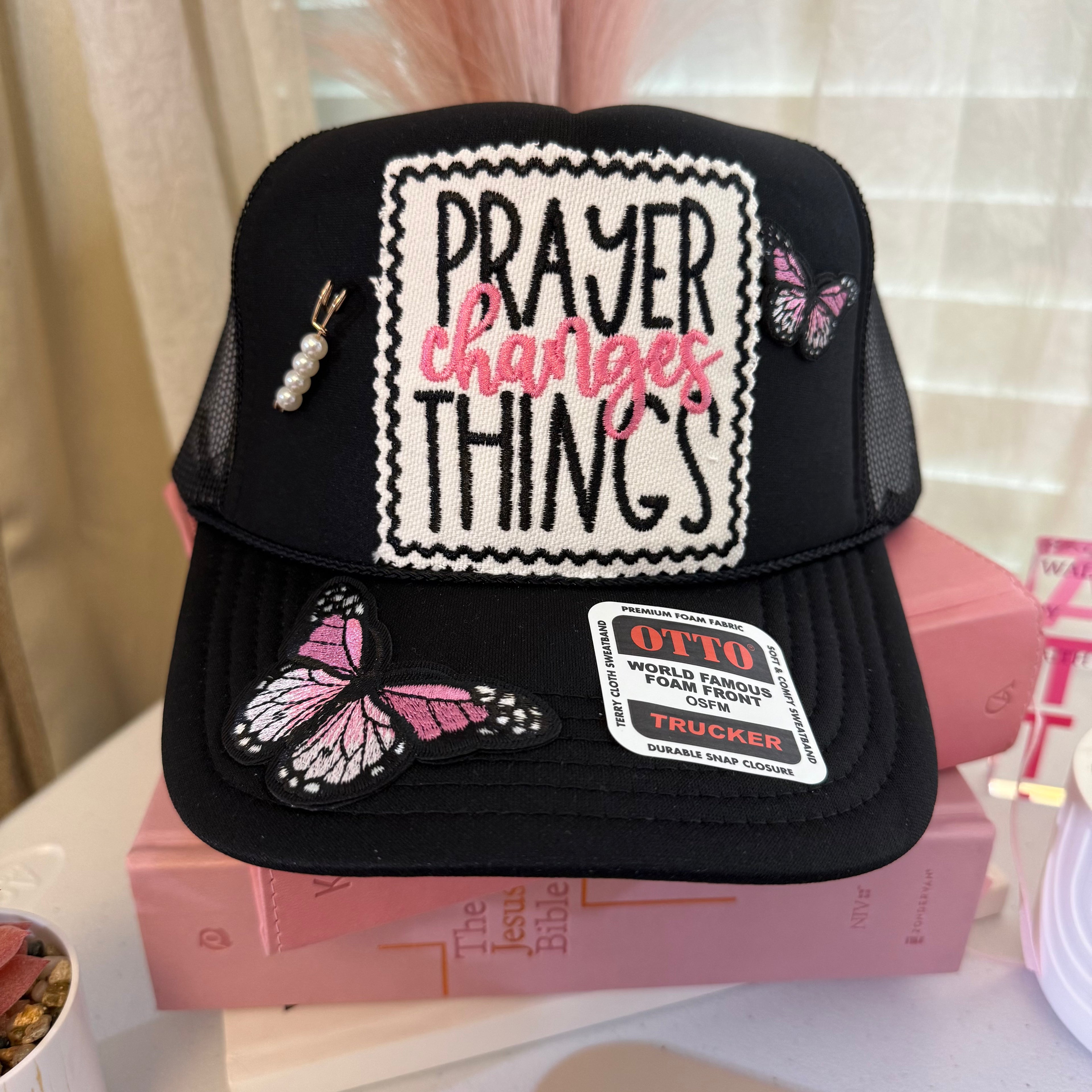 Prayer Changes Things Trucker Hat: Christian Faith Apparel