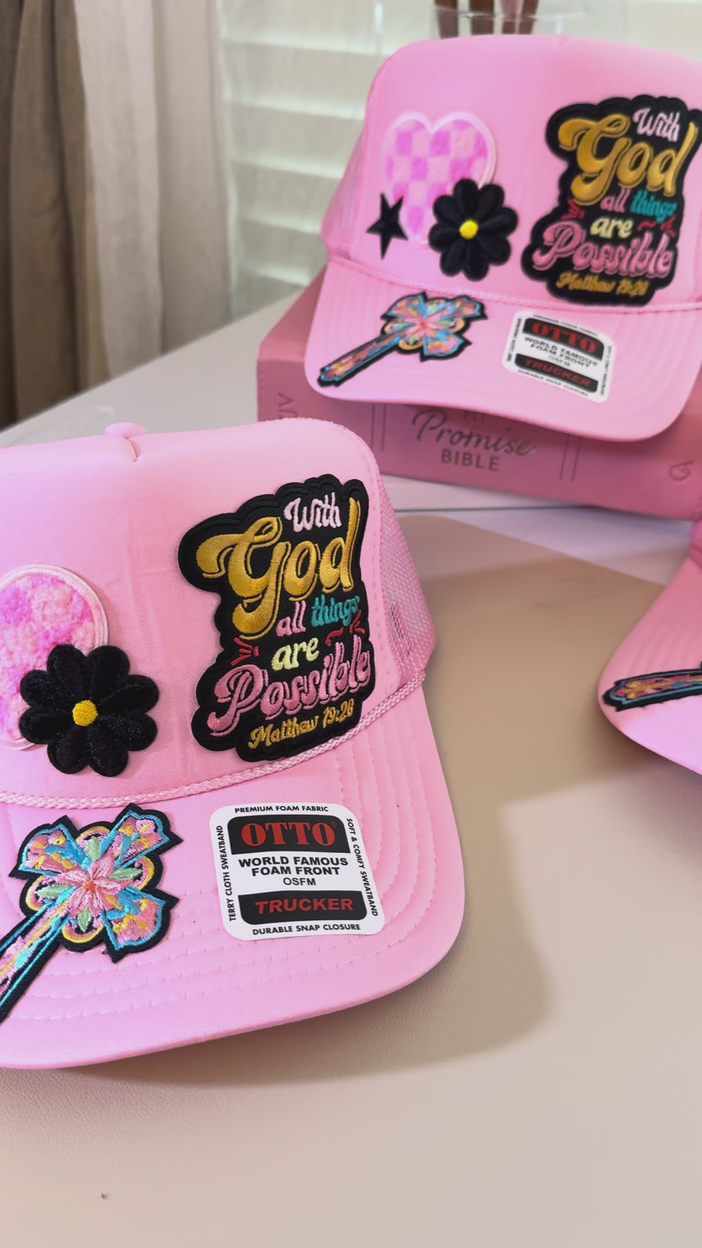 Pink “With God All Things Are Possible” Hat
