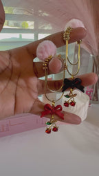 Gold Jumbo PomPom Paper Clip Bookmarks, Binder Charms