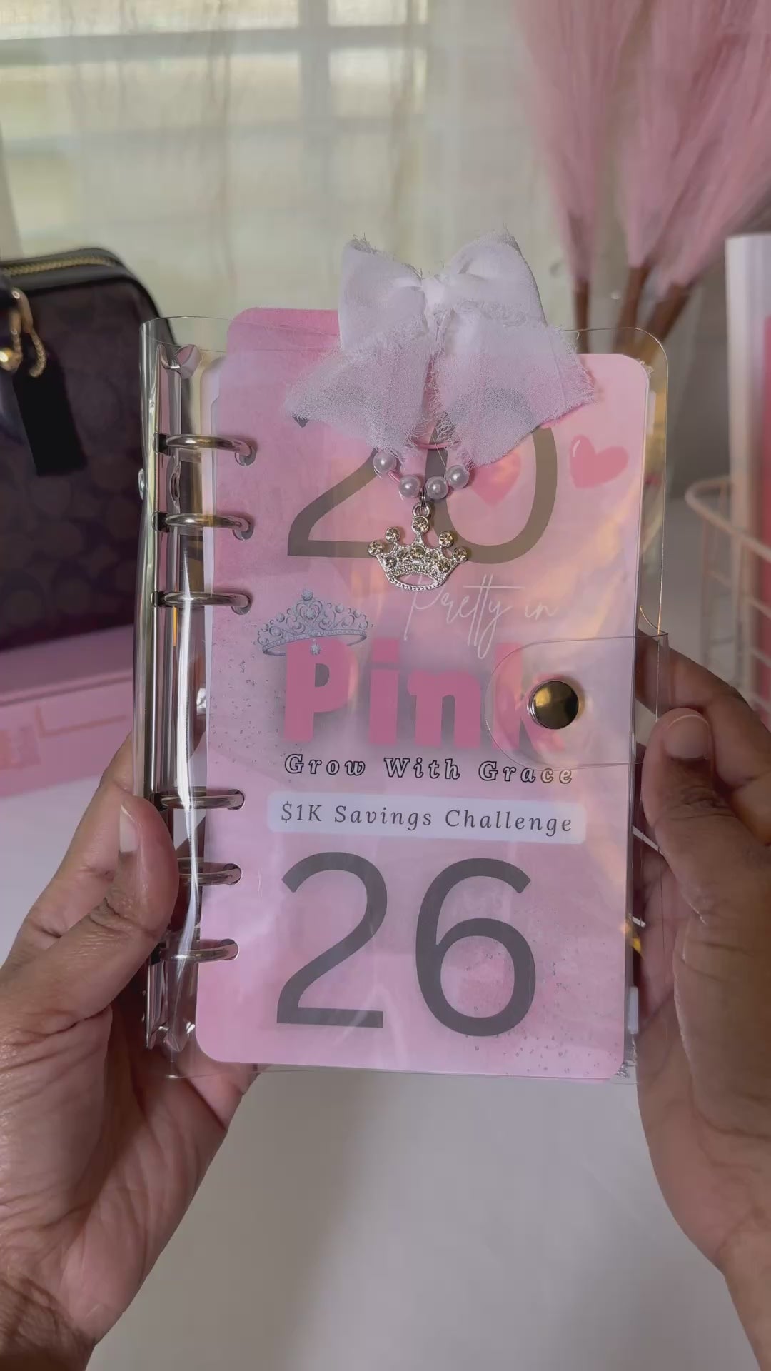 A6 2026 Pretty In Pink: Grow With Grace 1K Savings Challenge