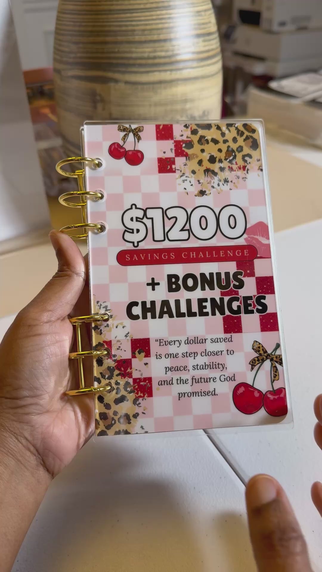 2026 A6 $1200 Leopard Print Savings Challenge